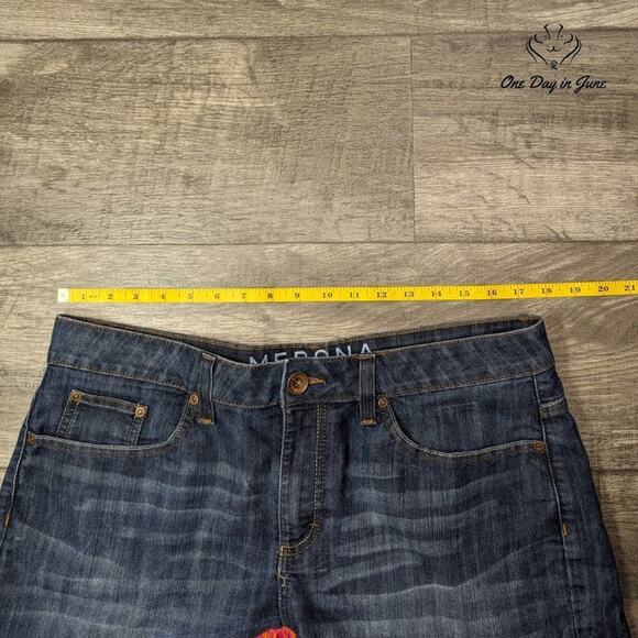 Merona Mid Rise Denim Skirt Size 14 - Picture 3 of 5